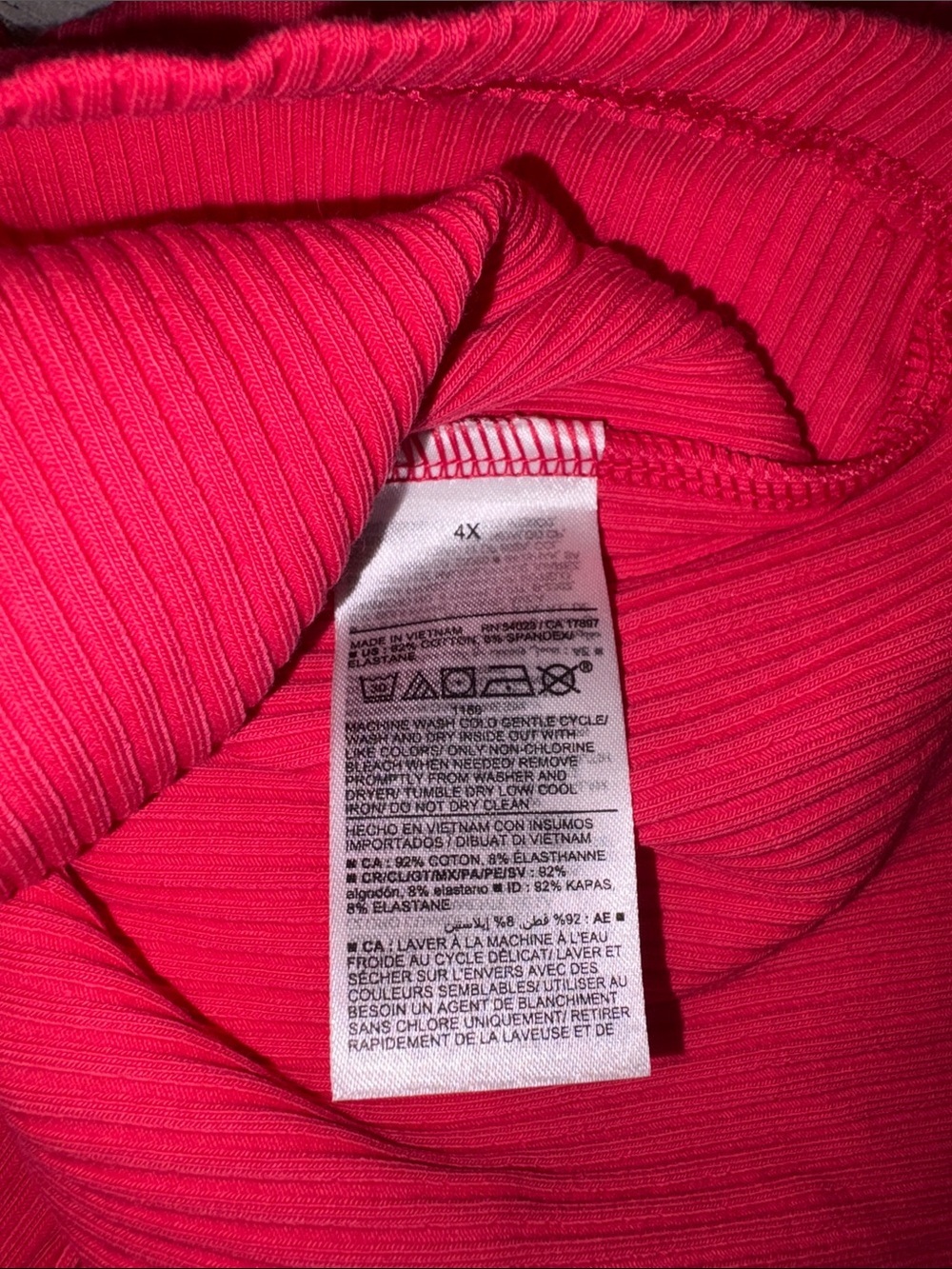 Old Navy Ribbed Cropped Scoop Tank - Bright Pink - Picture 8 of 11
